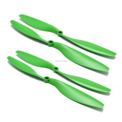1045 Пропеллеры 10" — 2 пары для квадрокоптера, RC 4-осевой X-осевой дрон, зелёные