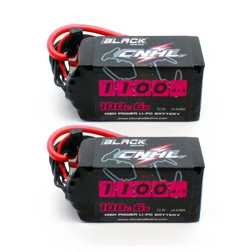 2 шт. CNHL 4S/6S 14.8В/22.2В Lipo аккумулятор XT60 1100/1300/1500mAh 100C для FPV дрона и квадрокоптера