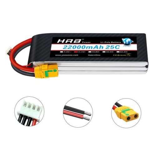 Аккумулятор HRB Lipo 3S 11.1В 22000мАч 25C XT60 T EC2 EC3 EC5 XT90 XT30 для RC авто, лодок, дронов