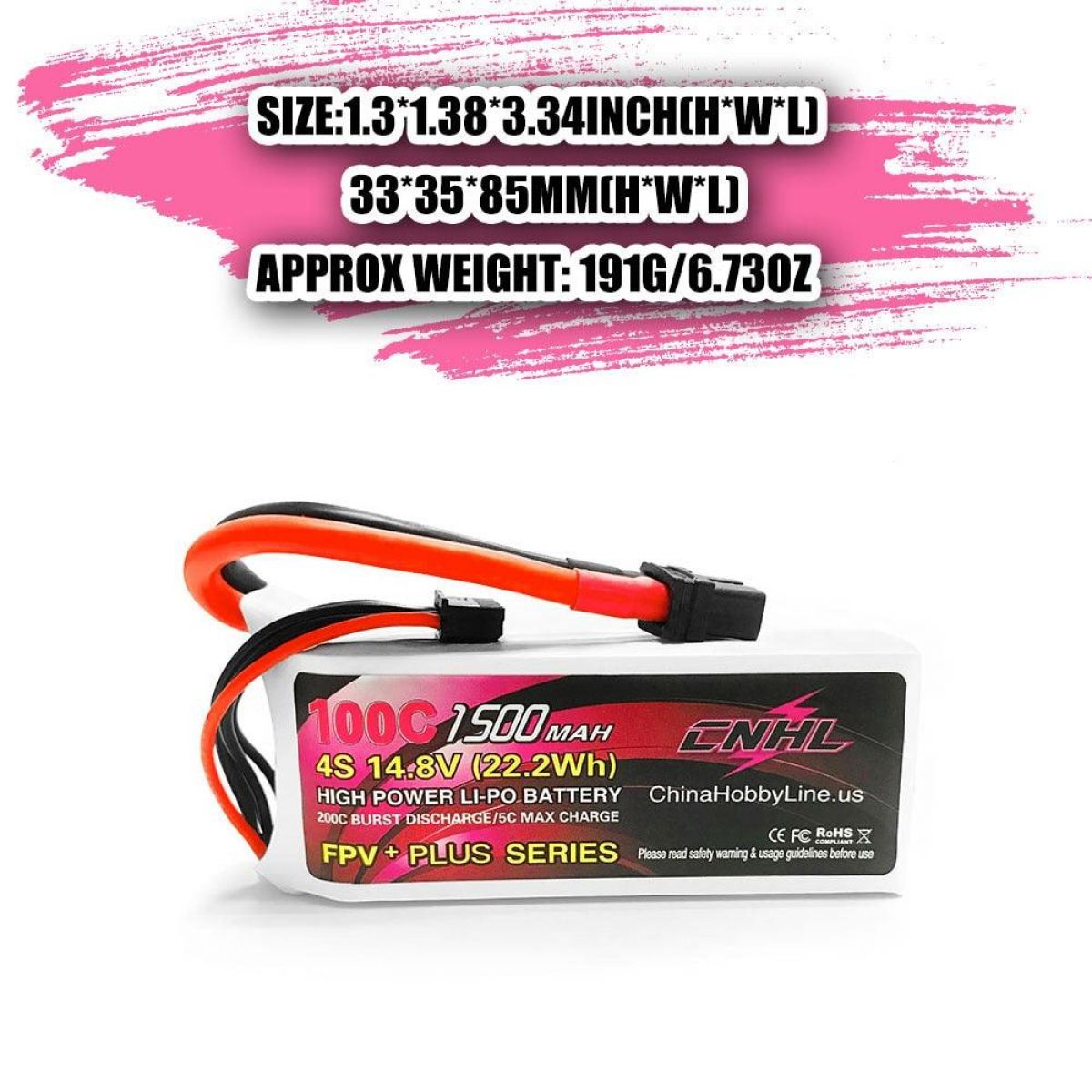 CNHL RC LiPo аккумулятор 2S 4S 5S 6S 7.4–22.2В 1100–1800мАч 70C–120C XT60/Deans для FPV дронов CNHL RC LiPo аккумулятор 2S 4S 5S 6S 7.4–22.2В 1100–1800мАч 70C–120C XT60/Deans для FPV дронов