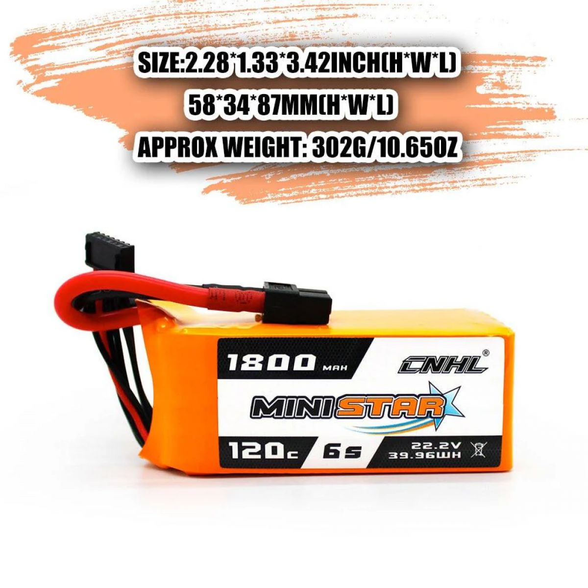 CNHL RC LiPo аккумулятор 2S 4S 5S 6S 7.4–22.2В 1100–1800мАч 70C–120C XT60/Deans для FPV дронов CNHL RC LiPo аккумулятор 2S 4S 5S 6S 7.4–22.2В 1100–1800мАч 70C–120C XT60/Deans для FPV дронов