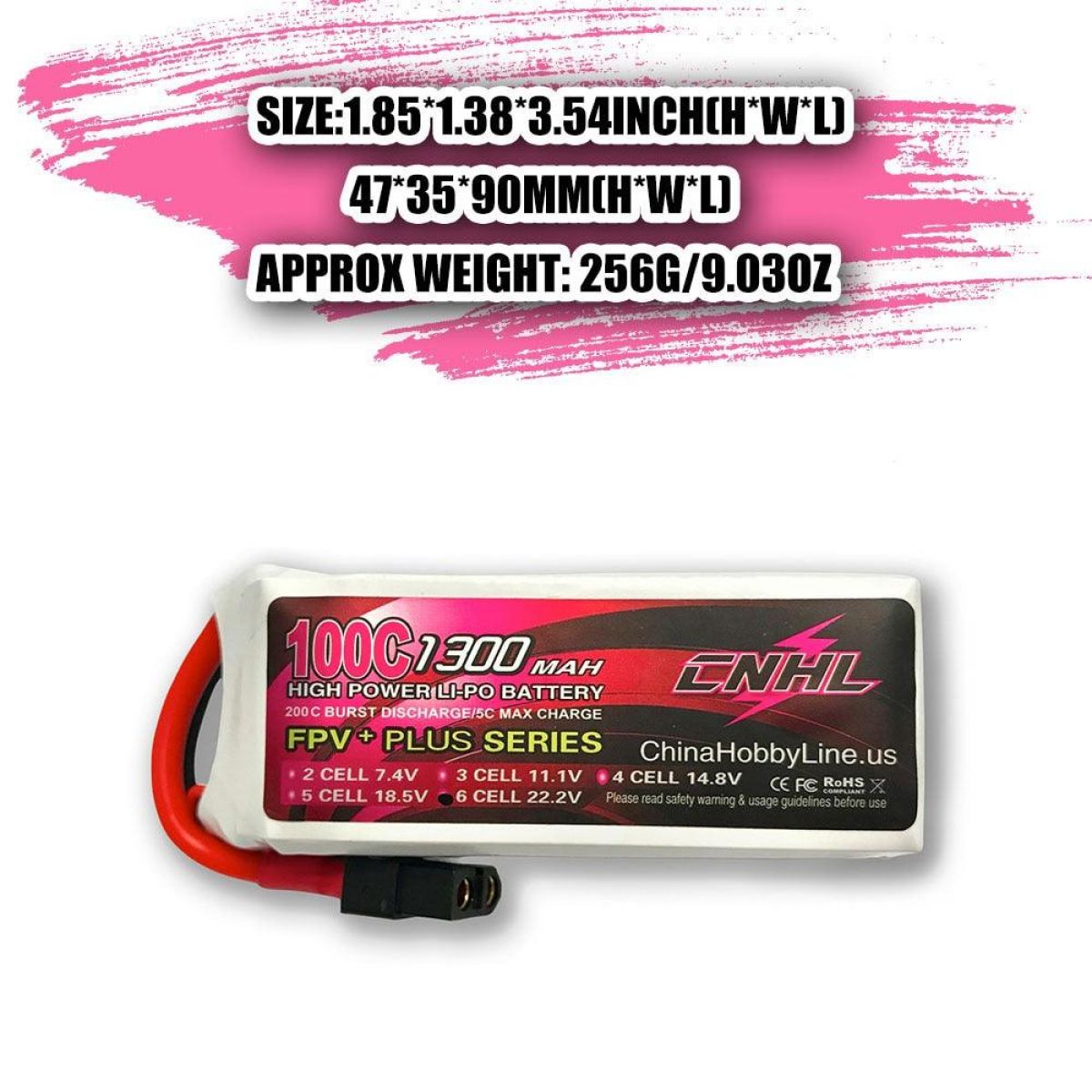 CNHL RC LiPo аккумулятор 2S 4S 5S 6S 7.4–22.2В 1100–1800мАч 70C–120C XT60/Deans для FPV дронов CNHL RC LiPo аккумулятор 2S 4S 5S 6S 7.4–22.2В 1100–1800мАч 70C–120C XT60/Deans для FPV дронов