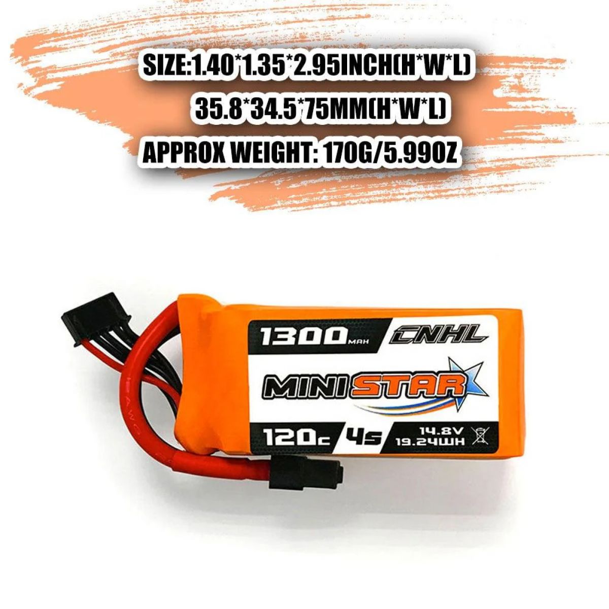 CNHL RC LiPo аккумулятор 2S 4S 5S 6S 7.4–22.2В 1100–1800мАч 70C–120C XT60/Deans для FPV дронов CNHL RC LiPo аккумулятор 2S 4S 5S 6S 7.4–22.2В 1100–1800мАч 70C–120C XT60/Deans для FPV дронов