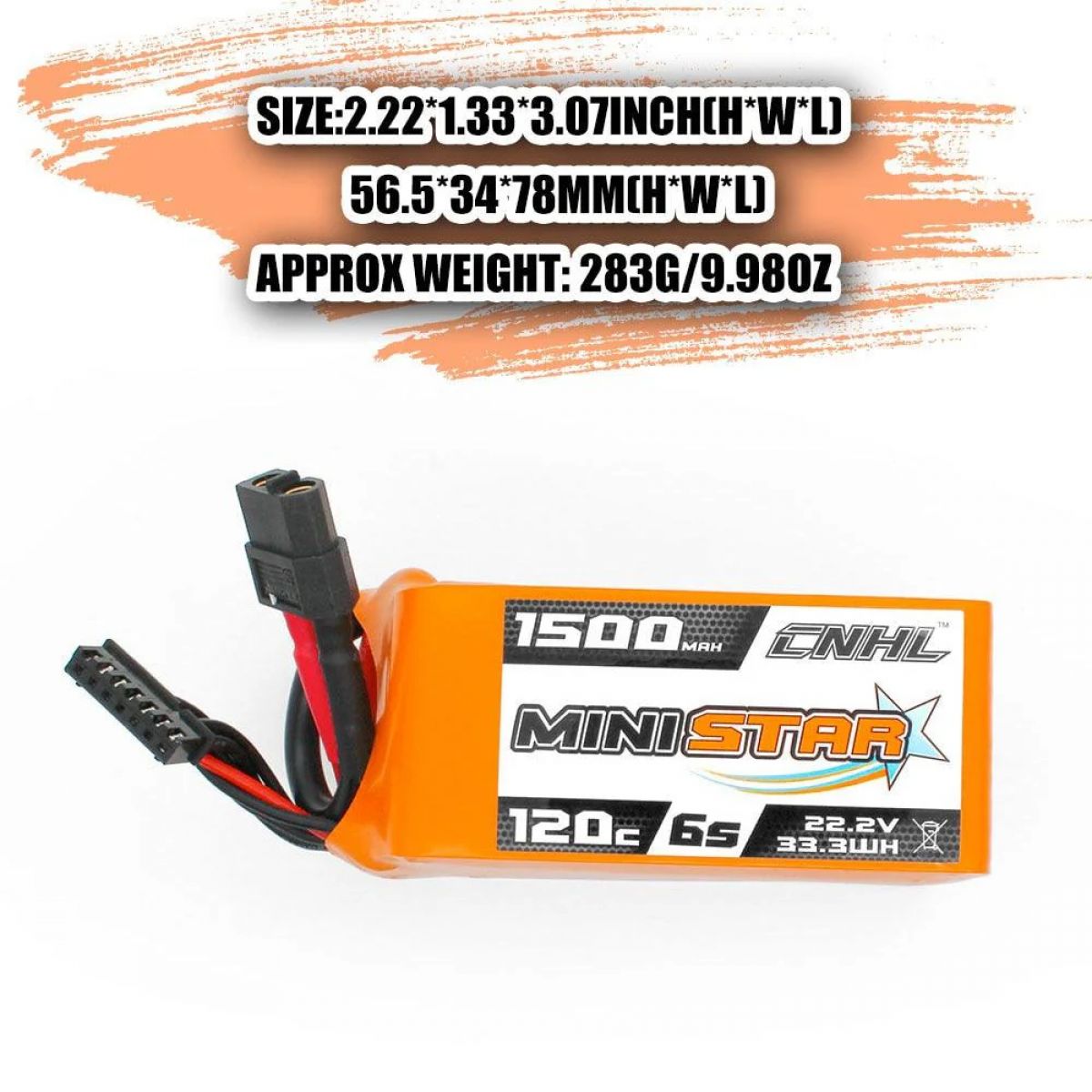 CNHL RC LiPo аккумулятор 2S 4S 5S 6S 7.4–22.2В 1100–1800мАч 70C–120C XT60/Deans для FPV дронов CNHL RC LiPo аккумулятор 2S 4S 5S 6S 7.4–22.2В 1100–1800мАч 70C–120C XT60/Deans для FPV дронов