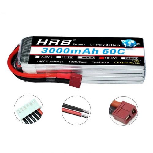 HRB Lipo 5S 18.5В аккумулятор T Deans 2200–22000mAh для T-REX 550 RC модели и запчасти