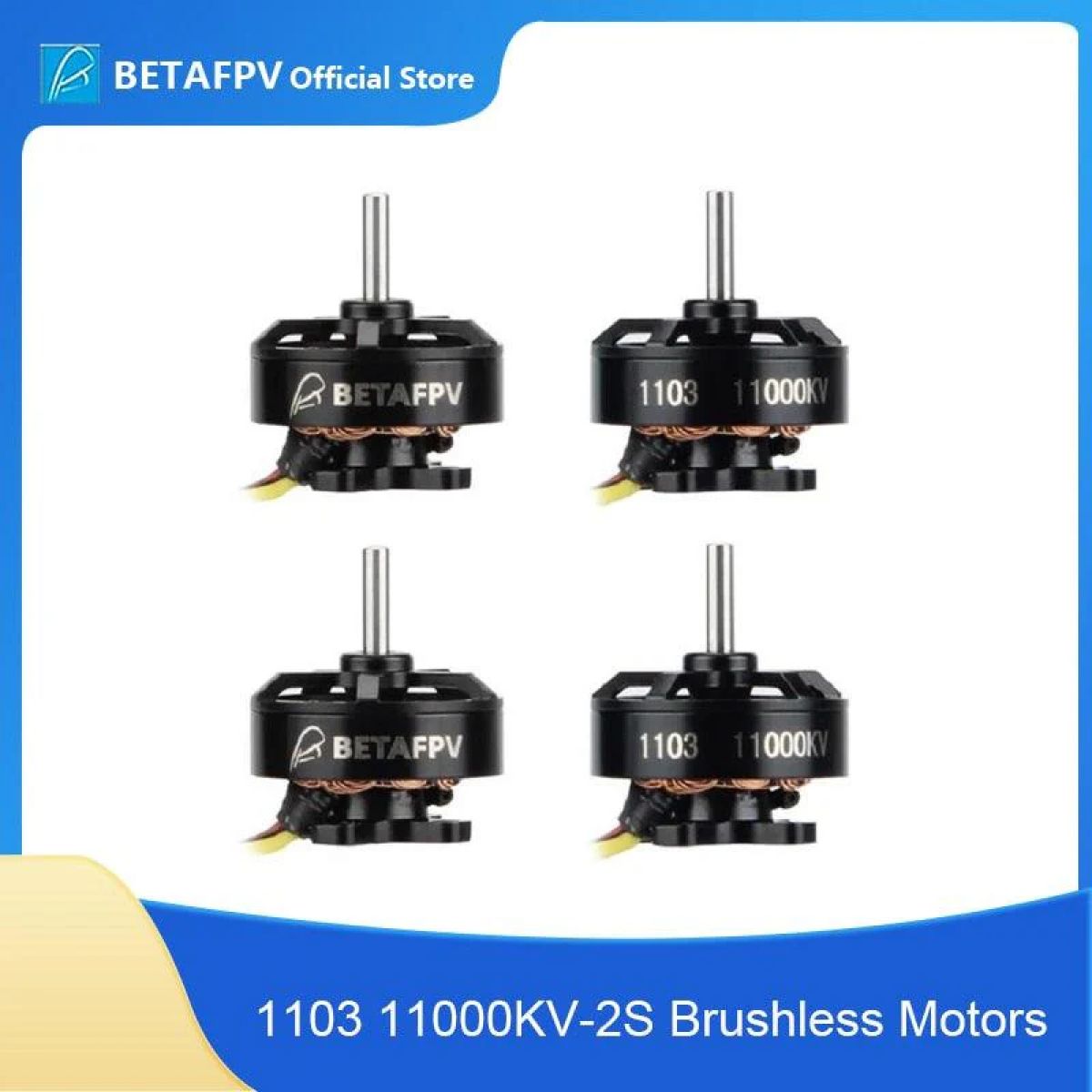 Бесколлекторные моторы BETAFPV 1103 11000KV-2S для FPV дрона Cetus X, гоночный RC квадрокоптер Бесколлекторные моторы BETAFPV 1103 11000KV-2S для FPV дрона Cetus X, гоночный RC квадрокоптер
