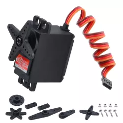 Сервопривод JX Servo PDI-5521MG 20кг 6В 360° для RC моделей, роботов, лодок, самолетов