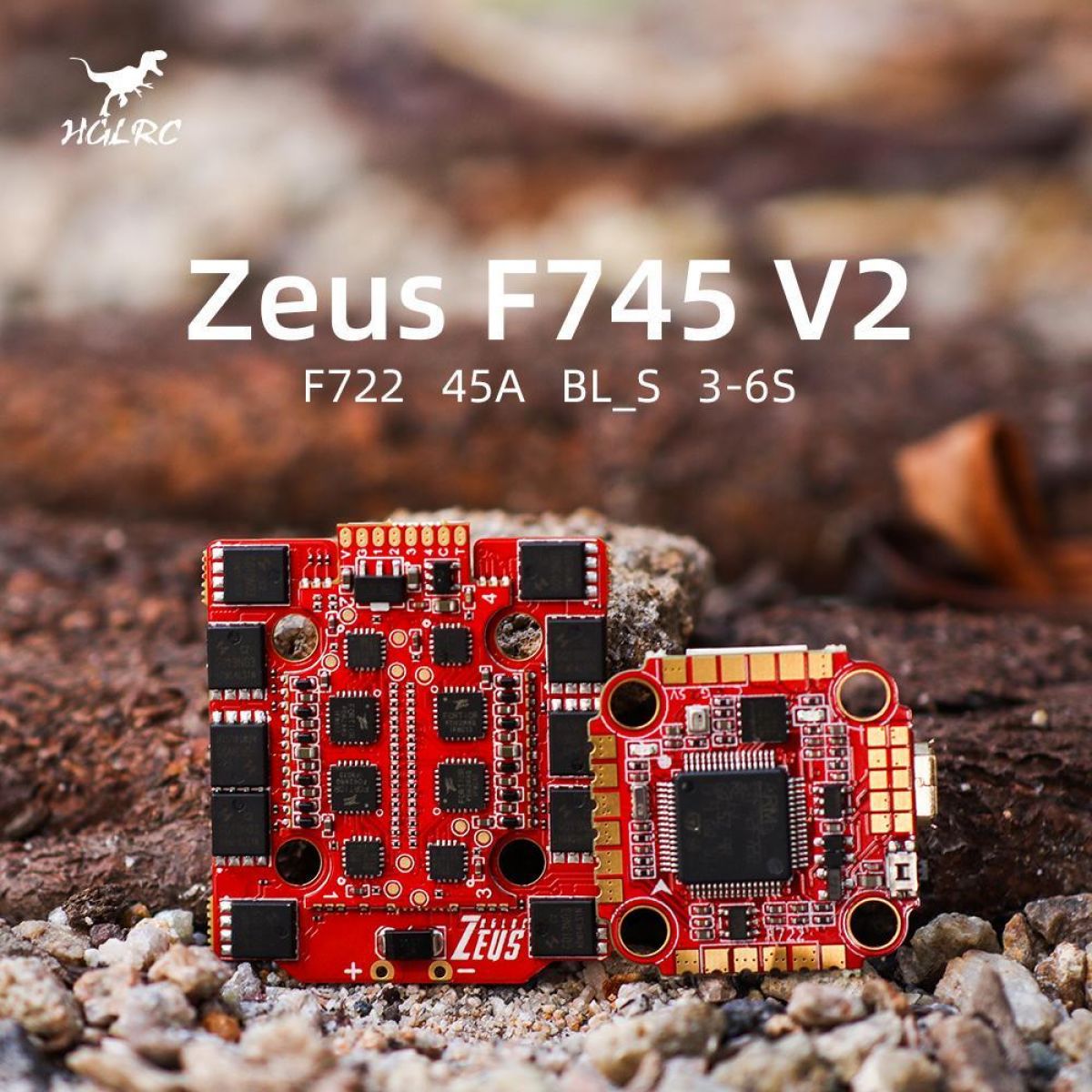 HGLRC Zeus F745 V2 STACK — Мини F722 Полетный контроллер + 45A 4в1 ESC 20x20мм для FPV дрона HGLRC Zeus F745 V2 STACK — Мини F722 Полетный контроллер + 45A 4в1 ESC 20x20мм для FPV дрона