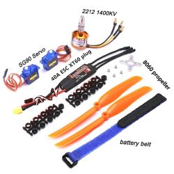 Бесколлекторный мотор A2212 1000KV/1400KV/2200KV, ESC 30A/40A BLheli, SG90 9G серво для RC самолёта