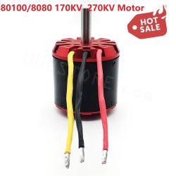 Промышленный бесщеточный DC мотор 80100/8080 170KV 270KV сенсорный/безсенсорный для RC, e-байк, робот, самокат