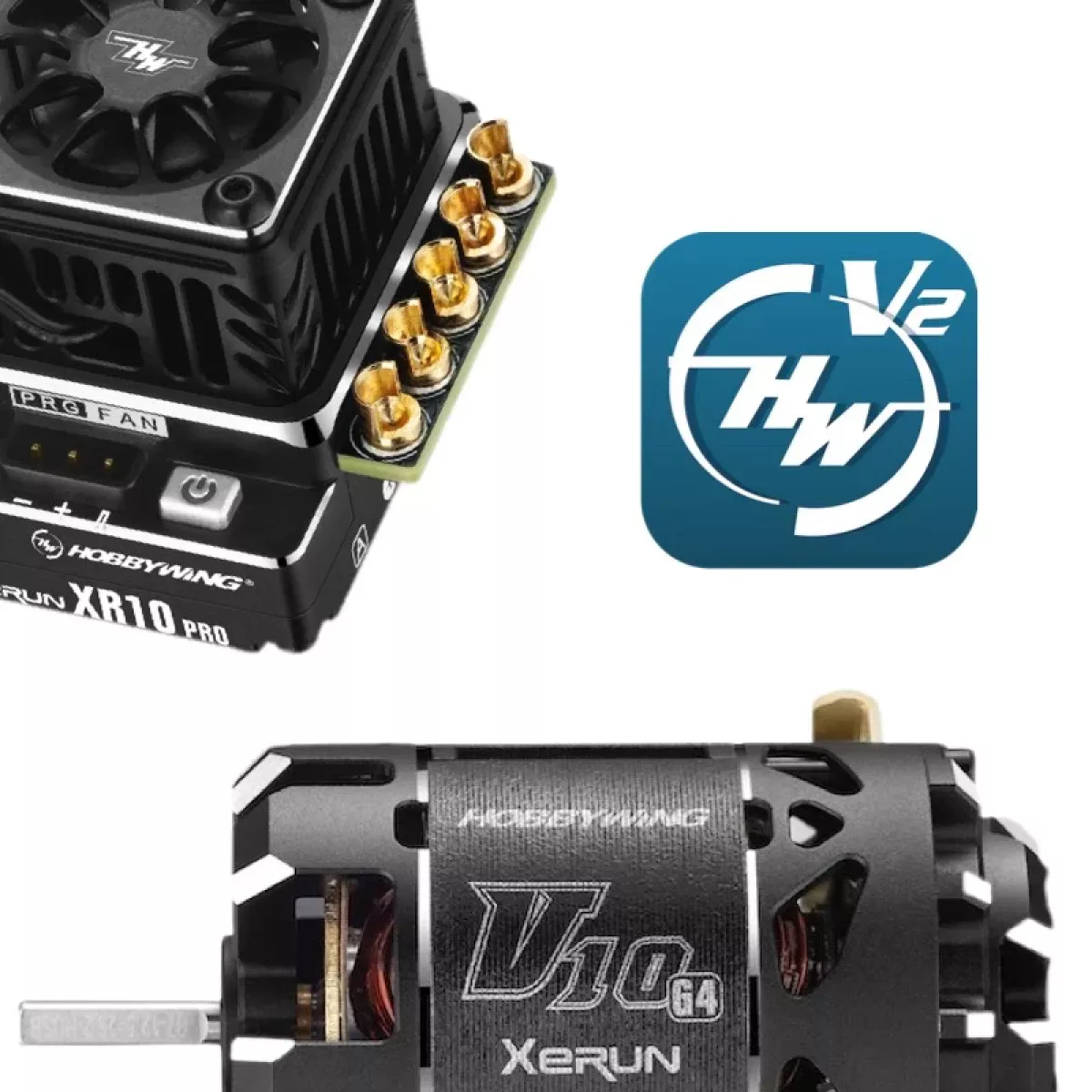 Комбо Hobbywing XERUN XR10 Pro G2S ESC с бесколлекторным мотором V10 G3/G4 для RC автомобилей