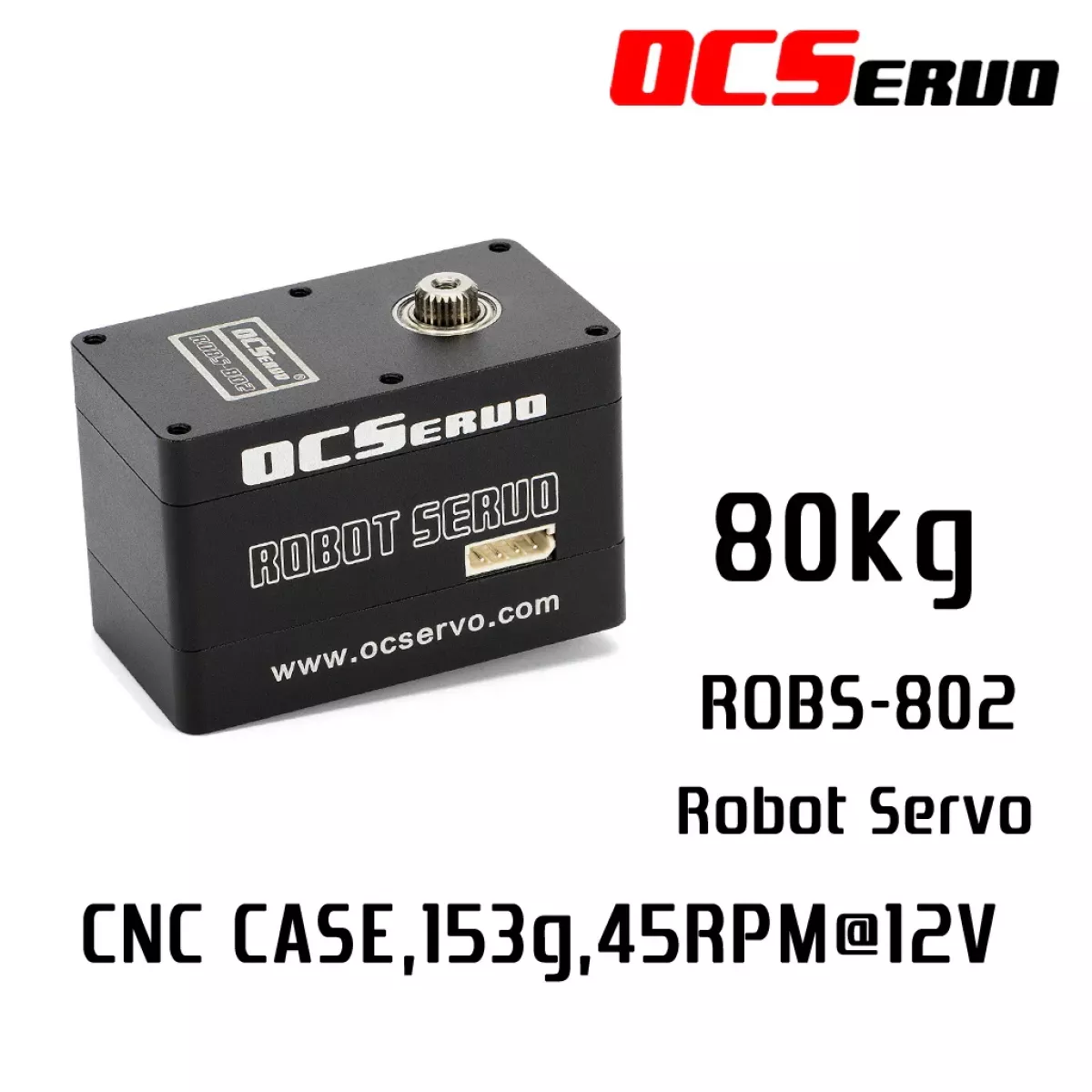 Серво OCServo ROBS-802, 80кг·см, 153г, UART, 485, для роботов и DIY, серийный сервопривод Серво OCServo ROBS-802, 80кг·см, 153г, UART, 485, для роботов и DIY, серийный сервопривод