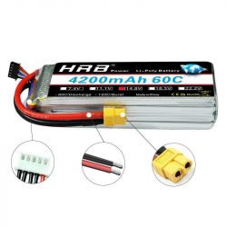 HRB 4200mAh Lipo аккумулятор 14.8В 60C XT60 T Deans для дрона, квадрокоптера, FPV, авто, самолёта