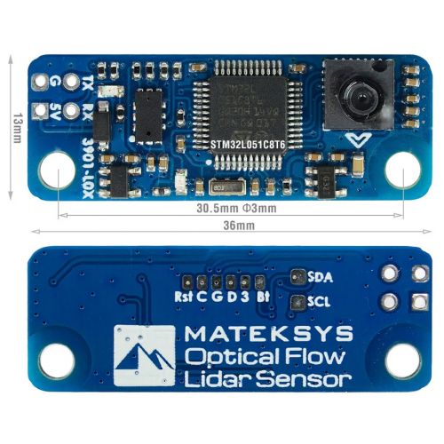 MATEK 3901-L0X — оптический датчик потока и лидар Mateksys