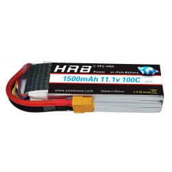 HRB 3S 11.1В 1500мАч LiPo аккумулятор 100C 90x34x22мм для квадрокоптеров, авто и самолетов