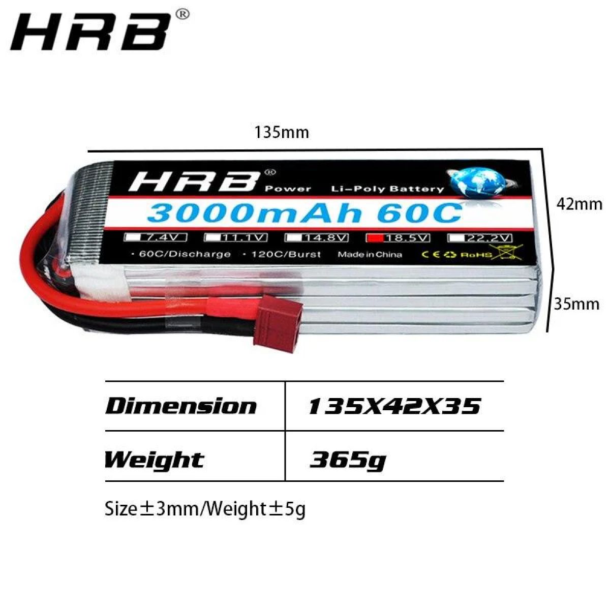 HRB 5S 18.5V Lipo аккумулятор 3000mAh 60C XT60 T Deans EC5 XT90 XT90-S для RC дрона, авто, лодки HRB 5S 18.5V Lipo аккумулятор 3000mAh 60C XT60 T Deans EC5 XT90 XT90-S для RC дрона, авто, лодки