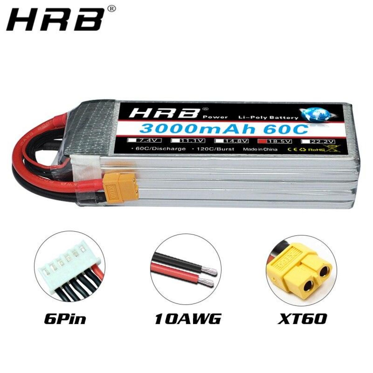 HRB 5S 18.5V Lipo аккумулятор 3000mAh 60C XT60 T Deans EC5 XT90 XT90-S для RC дрона, авто, лодки HRB 5S 18.5V Lipo аккумулятор 3000mAh 60C XT60 T Deans EC5 XT90 XT90-S для RC дрона, авто, лодки