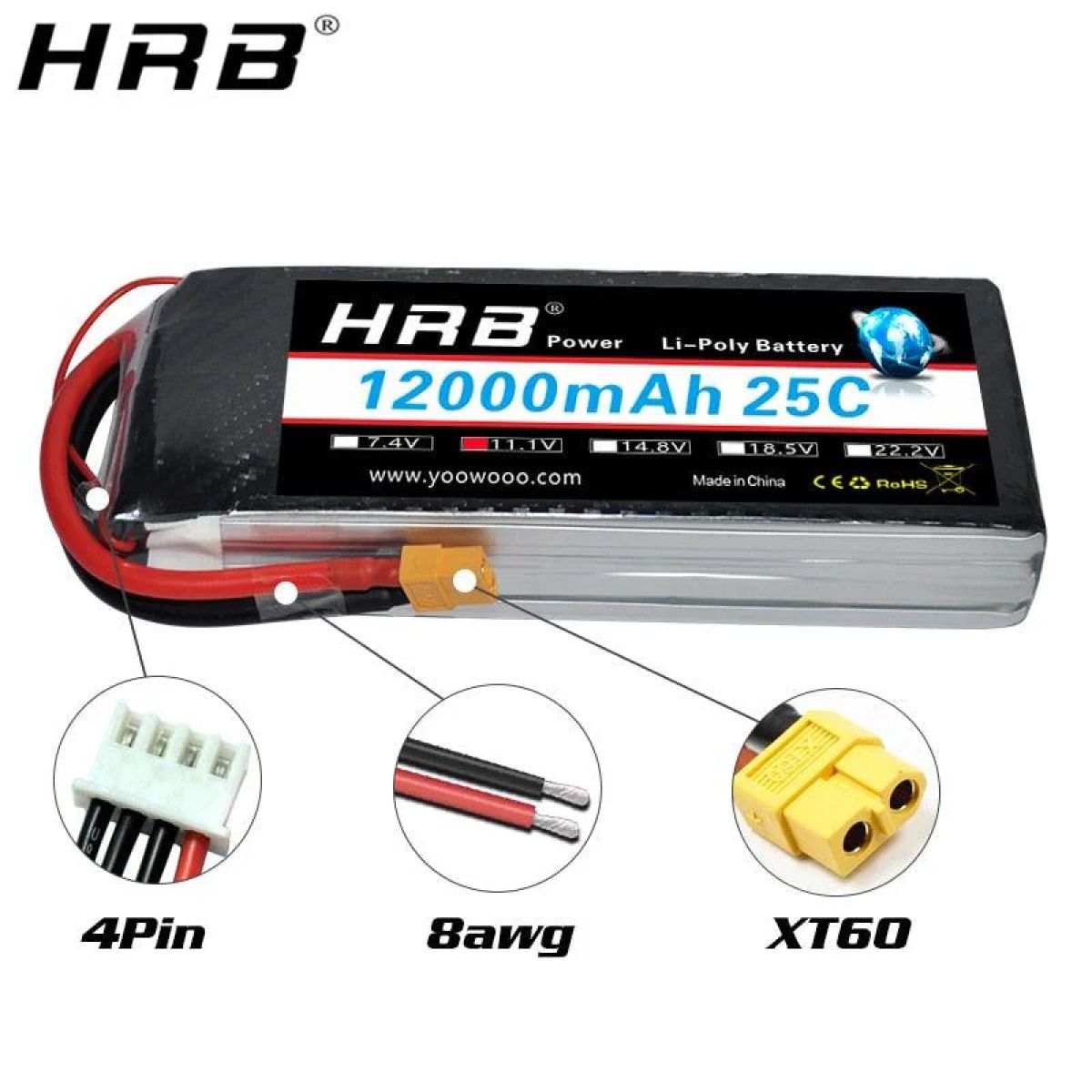 HRB Lipo аккумулятор 12000mAh 7.4V/11.1V/14.8V/18.5V/22.2V T Deans XT60 XT90 EC5 2S-6S RC FPV вертолёт самолёт HRB Lipo аккумулятор 12000mAh 7.4V/11.1V/14.8V/18.5V/22.2V T Deans XT60 XT90 EC5 2S-6S RC FPV вертолёт самолёт