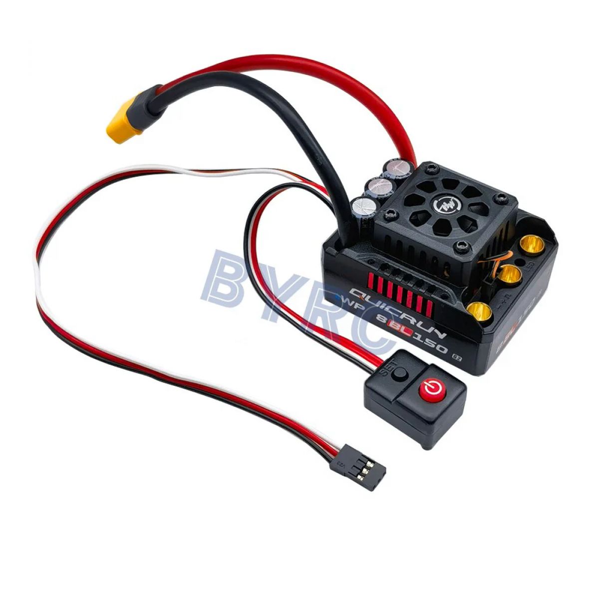 Влагозащищённый ESC HobbyWing QuicRun 8BL150 G2 150A 3-6S для монстров 1/8 и траков Влагозащищённый ESC HobbyWing QuicRun 8BL150 G2 150A 3-6S для монстров 1/8 и траков