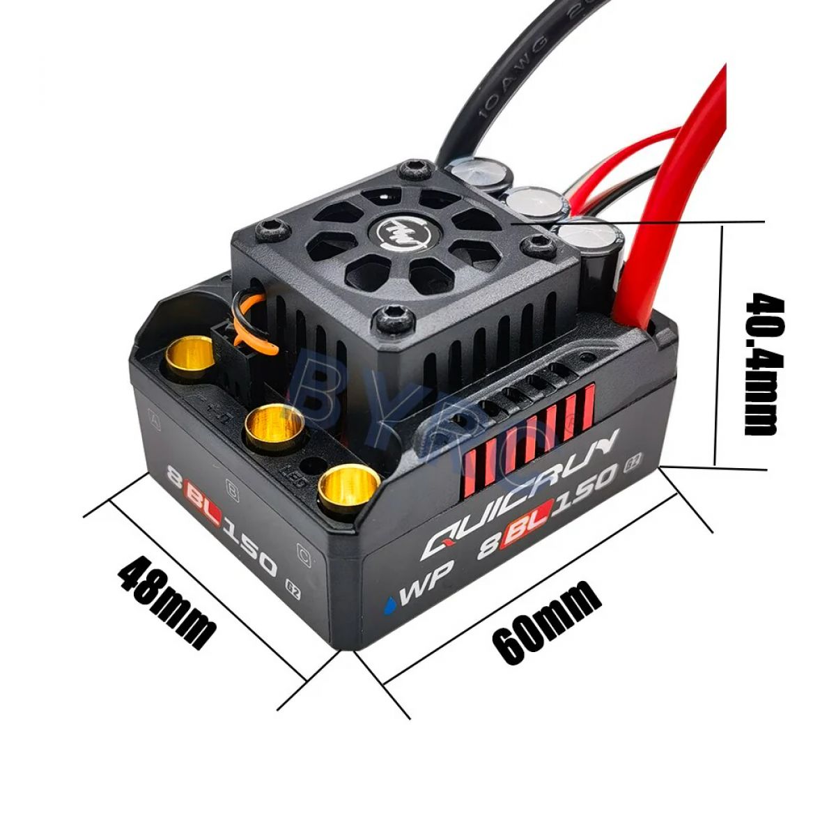 Влагозащищённый ESC HobbyWing QuicRun 8BL150 G2 150A 3-6S для монстров 1/8 и траков Влагозащищённый ESC HobbyWing QuicRun 8BL150 G2 150A 3-6S для монстров 1/8 и траков