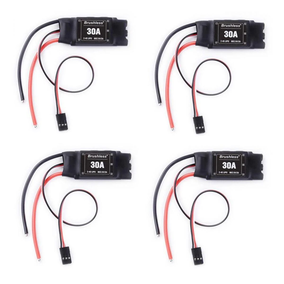 4 шт. XXD 30A 2-4S ESC бесколлекторный контроллер скорости для FPV квадрокоптера и вертолёта 4 шт. XXD 30A 2-4S ESC бесколлекторный контроллер скорости для FPV квадрокоптера и вертолёта