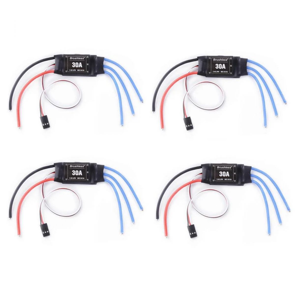 4 шт. XXD 30A 2-4S ESC бесколлекторный контроллер скорости для FPV квадрокоптера и вертолёта 4 шт. XXD 30A 2-4S ESC бесколлекторный контроллер скорости для FPV квадрокоптера и вертолёта