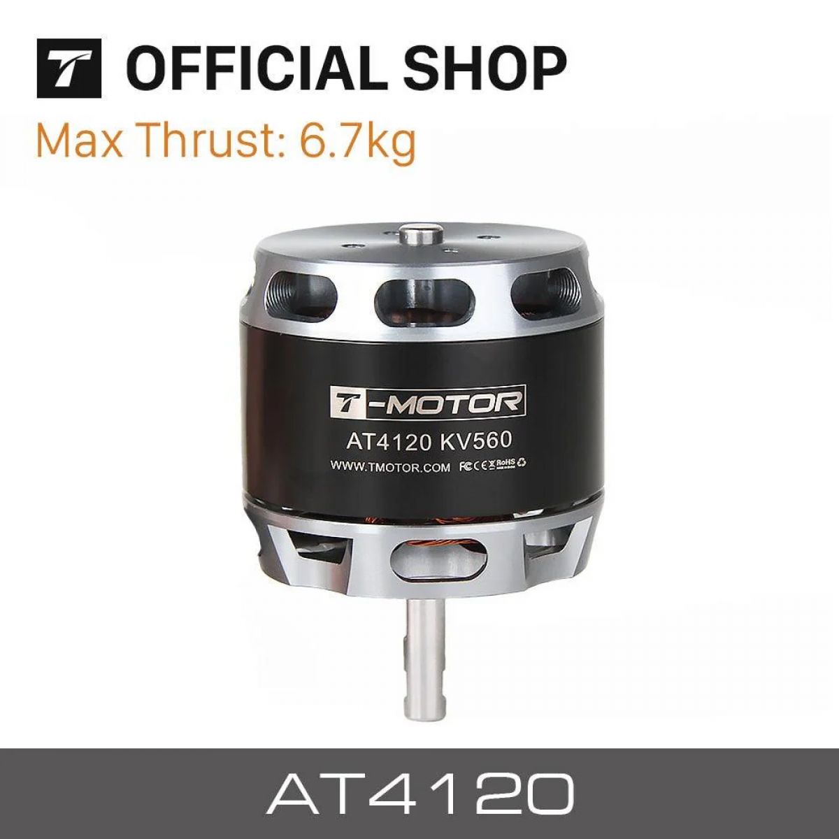 Бесколлекторный мотор T-MOTOR AT4120 Long Shaft 250kv/500kv/560kv, тяга до 6,7 кг для RC самолётов Бесколлекторный мотор T-MOTOR AT4120 Long Shaft 250kv/500kv/560kv, тяга до 6,7 кг для RC самолётов
