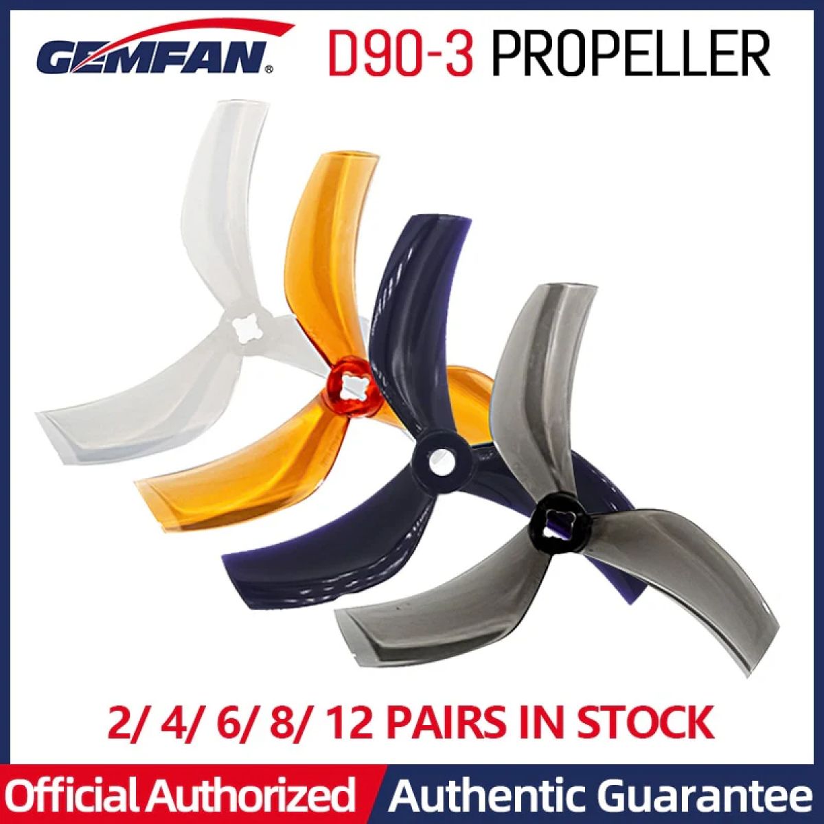 Пропеллер Gemfan D90 90мм 3-лопастной 3.5" 1.5мм для FPV дрона iFlight ProTek35 Cinewhoop Пропеллер Gemfan D90 90мм 3-лопастной 3.5" 1.5мм для FPV дрона iFlight ProTek35 Cinewhoop