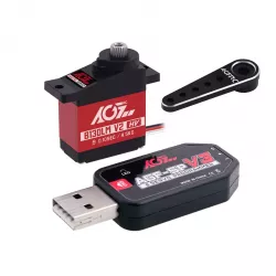 AGFRC B13DLM V2 - 4.5КГ, 13г, титановые шестерни, 6.0V, цифровой микро сервопривод для мини RC моделей