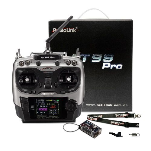 Радиопередатчик RadioLink AT9S PRO 2.4G 12CH с приемником R9DS и батареей 3S 2200mAh 8C для РУ моделей