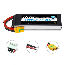HRB 3S 11.1V 10000mAh LiPo аккумулятор 25C с разъёмами XT60/T/EC2/EC3/EC5/XT90/XT30 для RC моделей